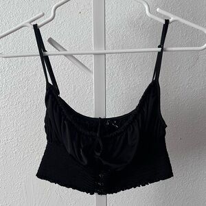 Urban outfitters out from under Esmeralda smocked crop